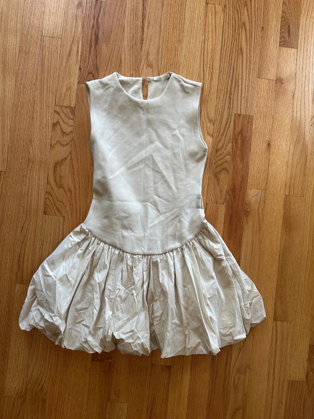 Zara Cream Sleeveless Mini Dress